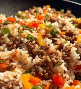 One Skillet Ground Beef And Rice Recipe