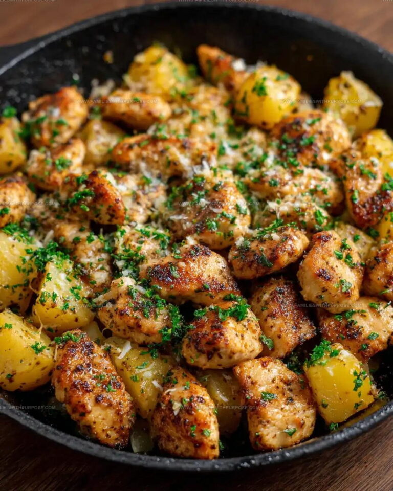 Garlic Parmesan Chicken and Potato Skillet Recipe