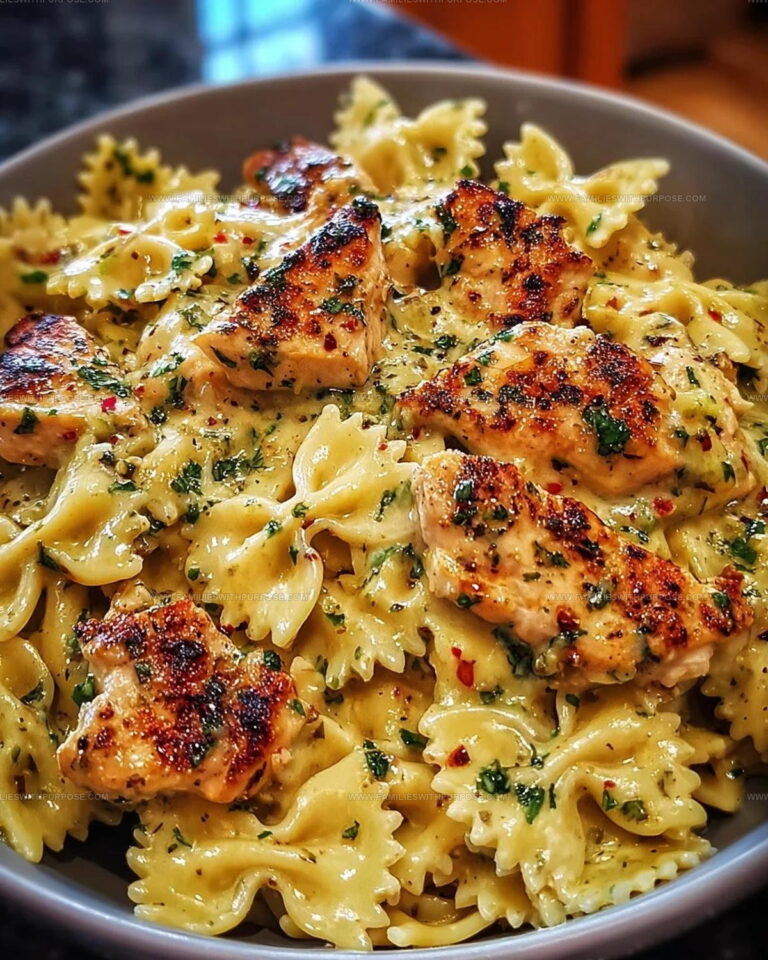 Mozzarella Garlic Butter Chicken Bowties Recipe