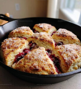 Cranberry Cinnamon Skillet Biscuits Recipe