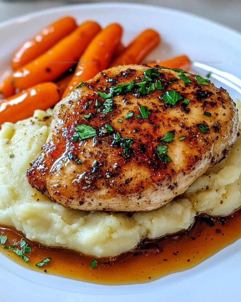 Garlic Herb Chicken With Mashed Potatoes And Glazed Carrots Recipe