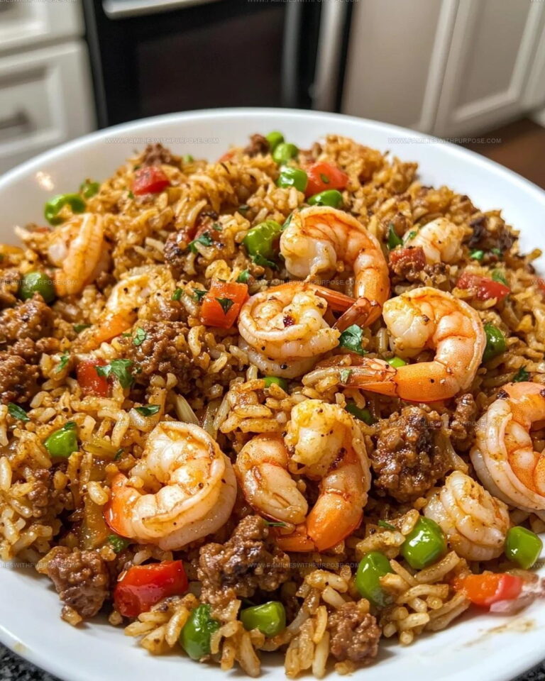 Cajun Surf And Turf Shrimp Sausage Dirty Rice Recipe