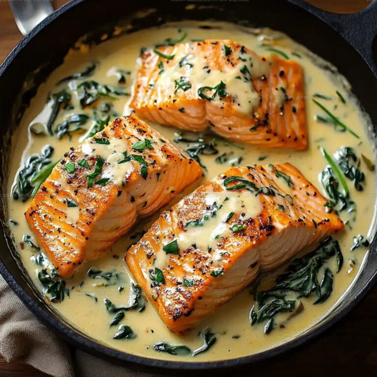 Spinach-Cream Creamy Salmon Florentine Recipe