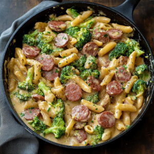 Creamy Skillet Kielbasa Broccoli Recipe