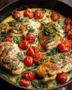 Weeknight Creamy Pesto Chicken Recipe
