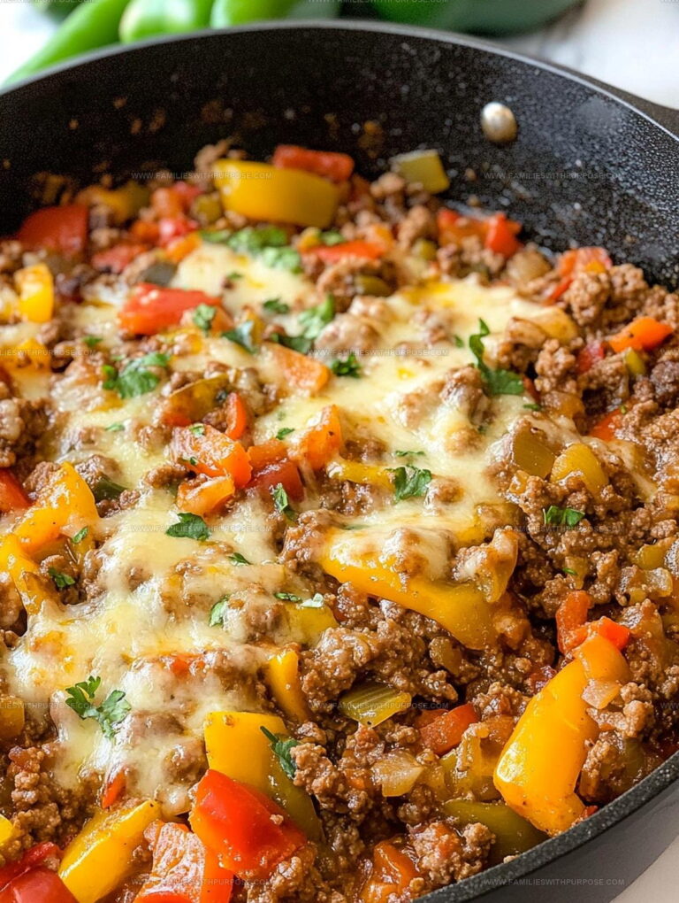Ground Beef and Peppers Skillet Recipe