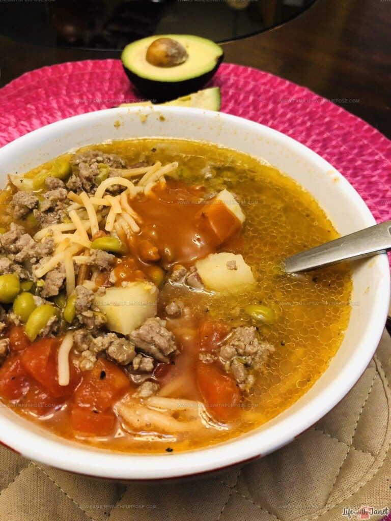 Sopa de Fideo con Carne Recipe