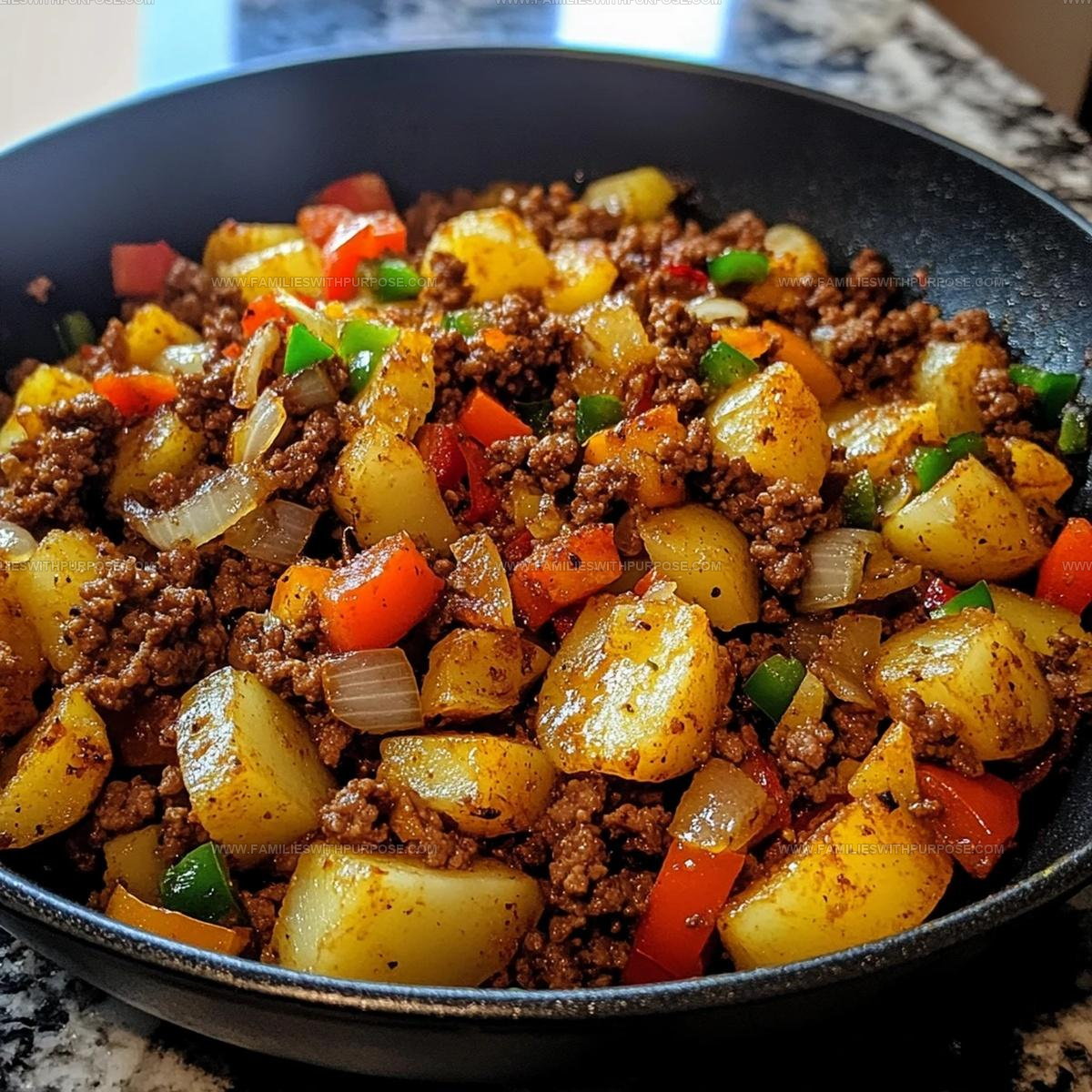 Crispy Skillet Hamburger Hash Recipe