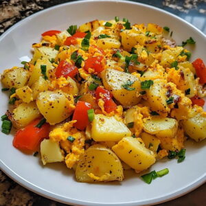 Hearty Breakfast Potato Egg Scramble Recipe