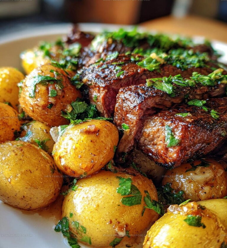 Cast Iron Garlic Butter Steak And Potatoes Skillet Recipe