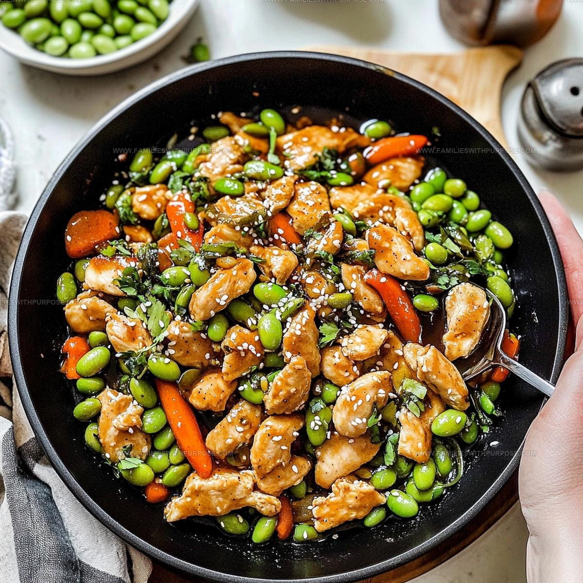Honey Garlic Edamame Chicken Stir-Fry Recipe