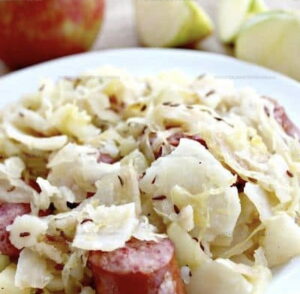 Kielbasa Apple Sauerkraut Skillet Recipe