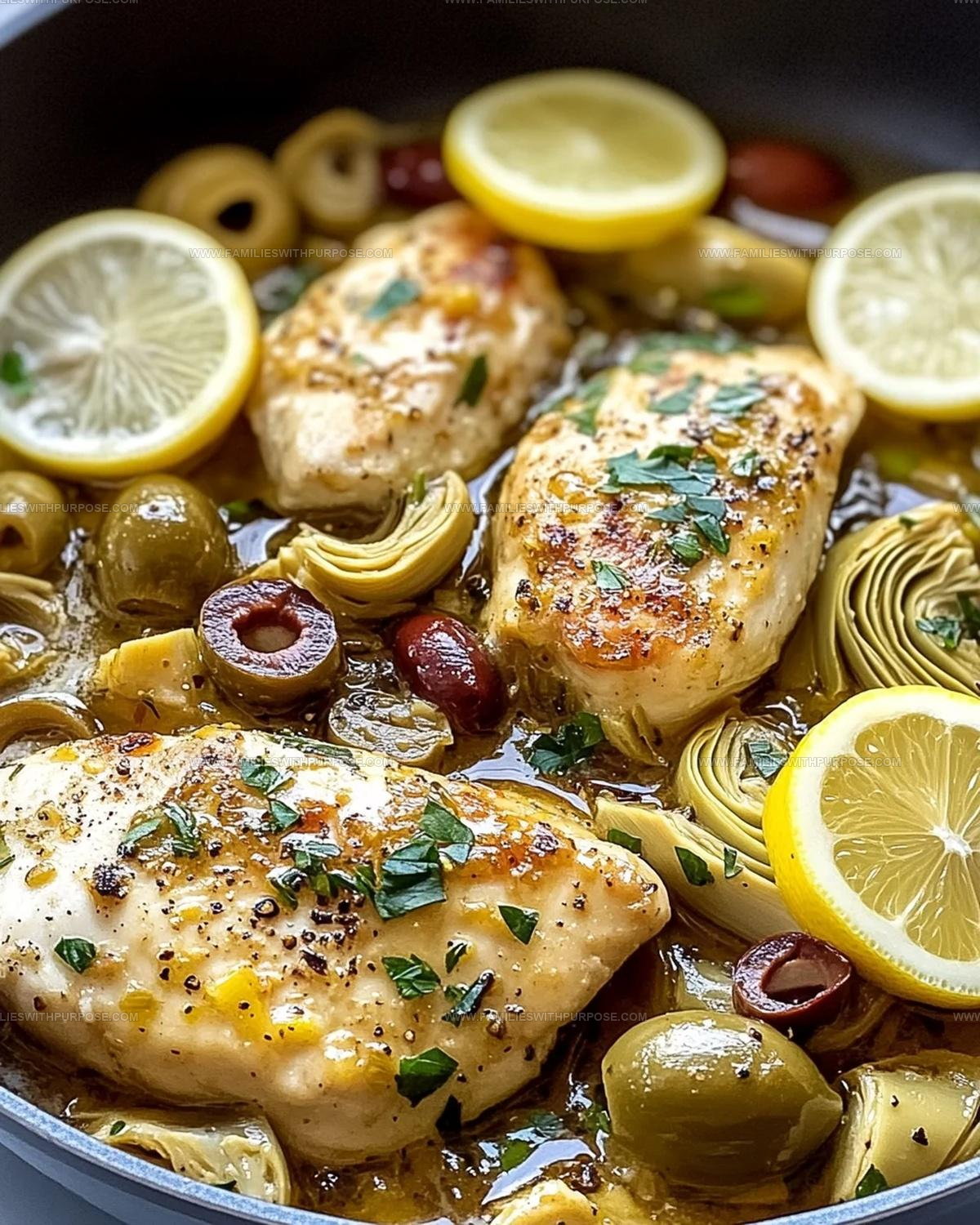 Mediterranean Lemon Chicken with Artichokes & Olives Recipe