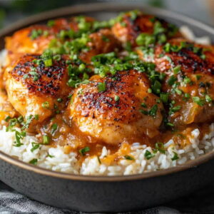 Homestyle Smothered Chicken And Rice Recipe