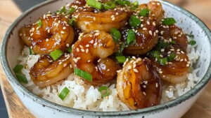 Honey Garlic Shrimp And Rice Recipe