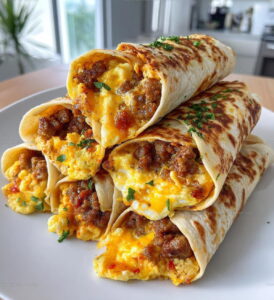 Sausage Egg Breakfast Roll Ups Recipe