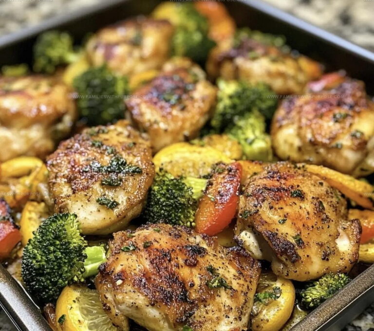 One-Pan Lemon Garlic Chicken And Vegetables Recipe