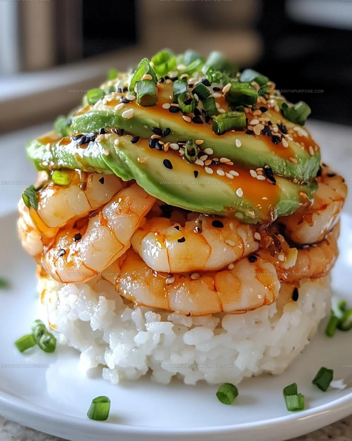 Party-Style Spicy Shrimp Sushi Stacks Recipe