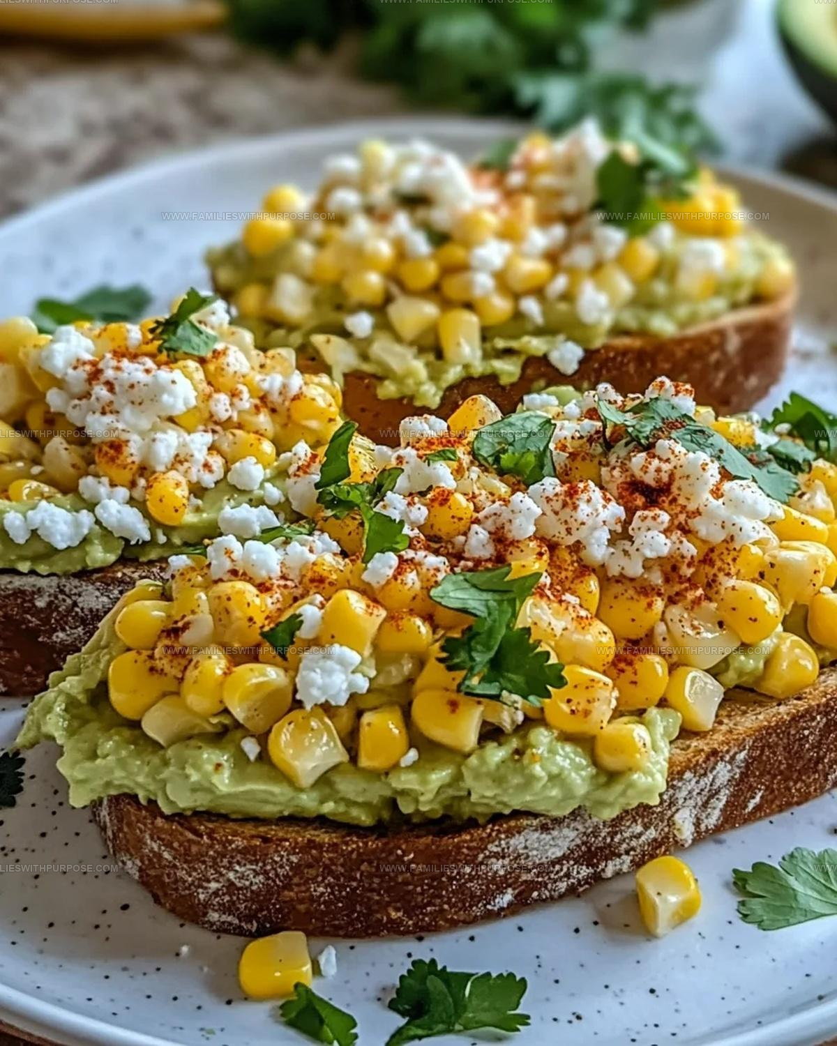 Street-Style Mexican Street Corn Avocado Toast Recipe