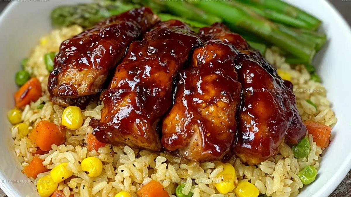 Sweet Savory Honey BBQ Chicken Rice Recipe