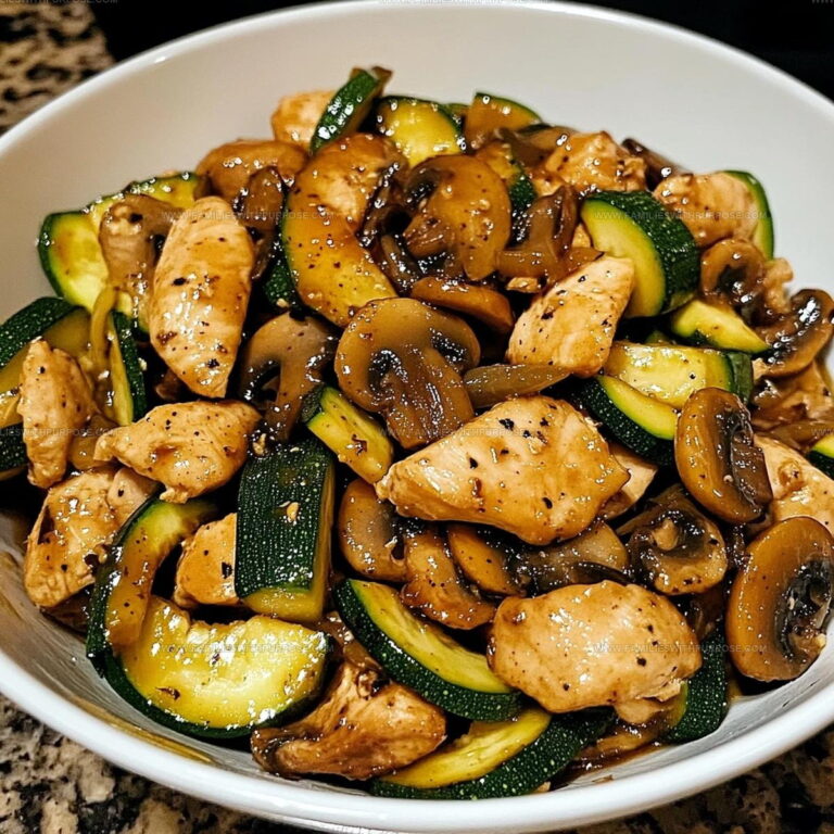 Zucchini Mushroom Chicken Stir Fry Recipe