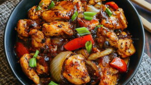 Peppercorn Glazed Black Pepper Chicken Recipe