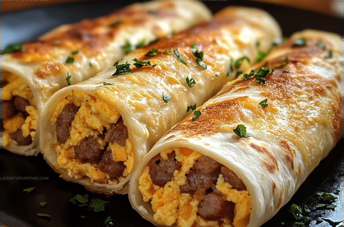 Grab And Go Sausage Egg Cheese Roll Ups Recipe