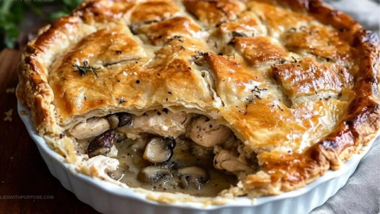French Chicken and Mushroom Pie Recipe