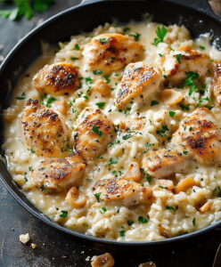 One-Pan Parmesan Chicken And Rice Recipe