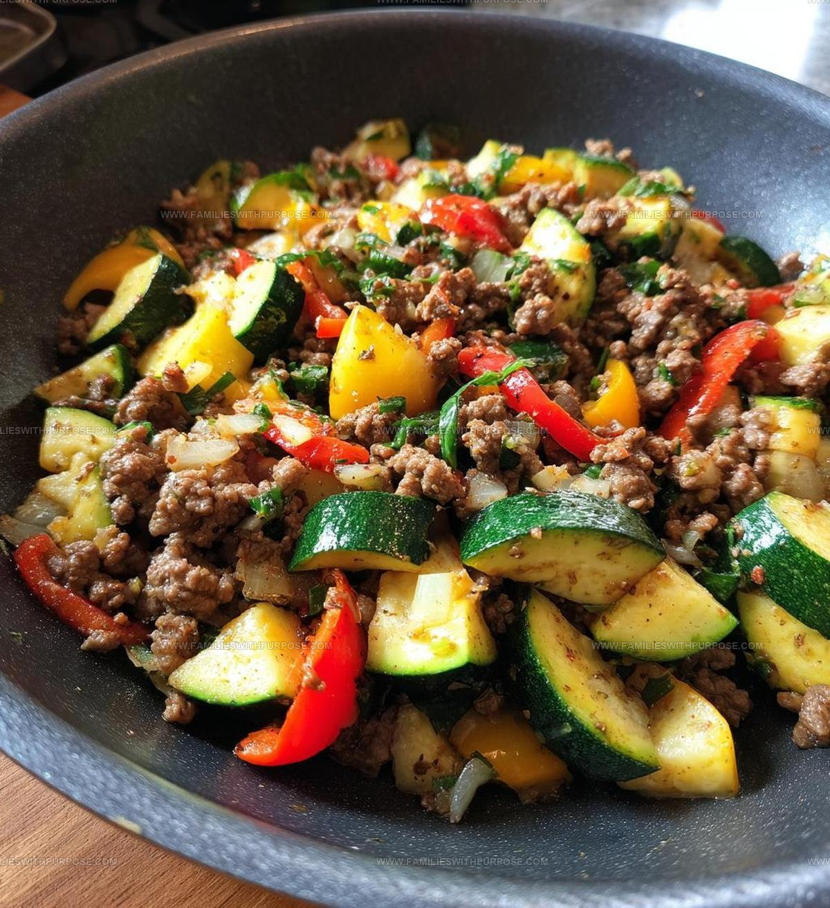 Mediterranean-Seasoned Ground Beef Veggie Stir Fry Recipe