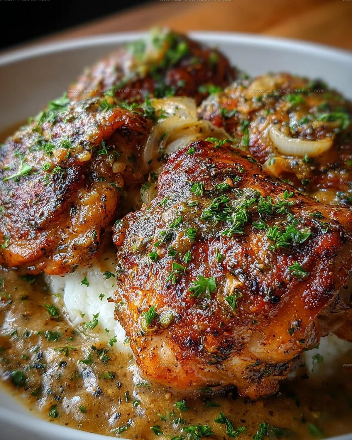 Smothered Chicken Thighs With Gravy Recipe