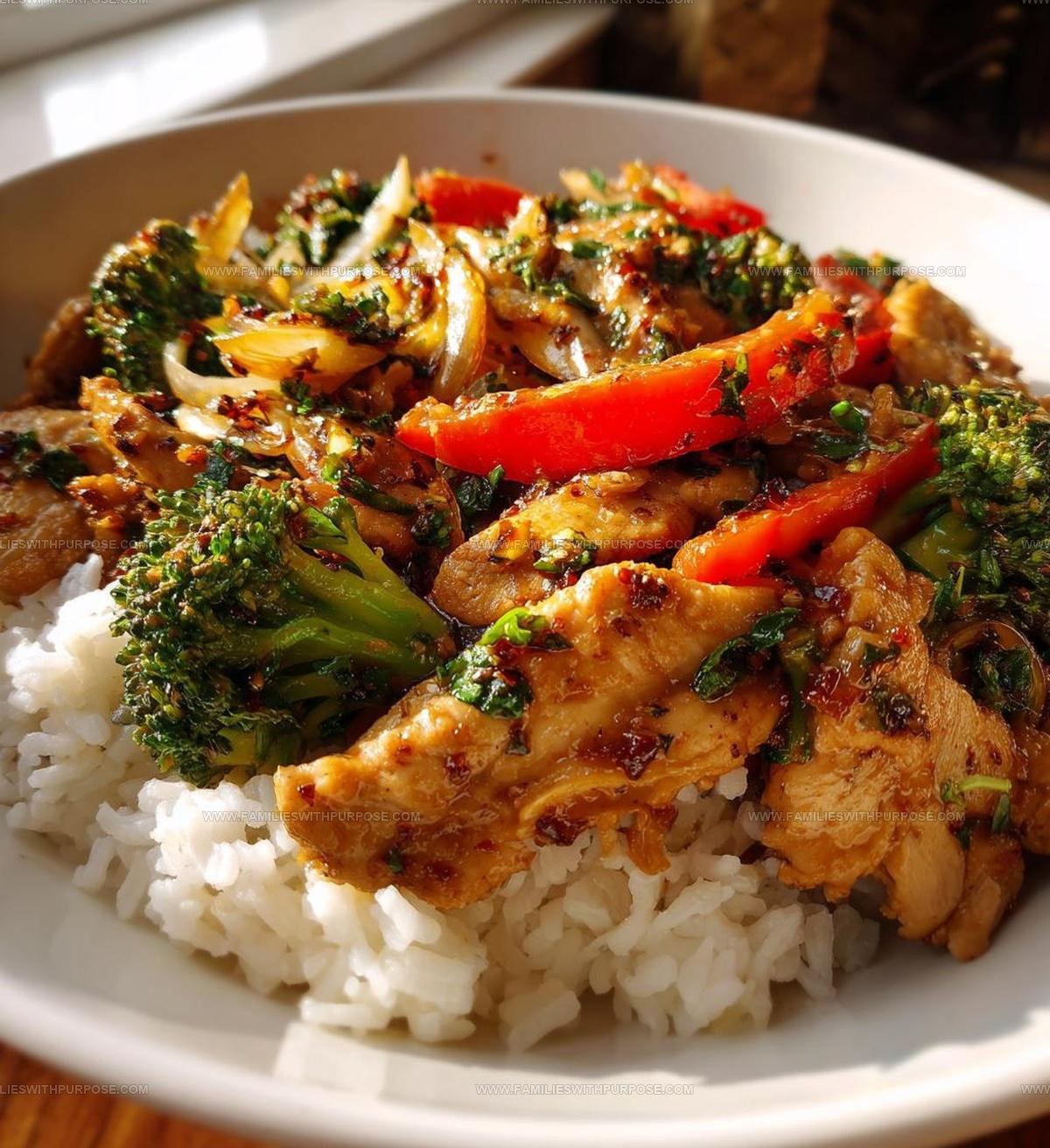 Spicy Skillet Garlic Chicken Rice Recipe