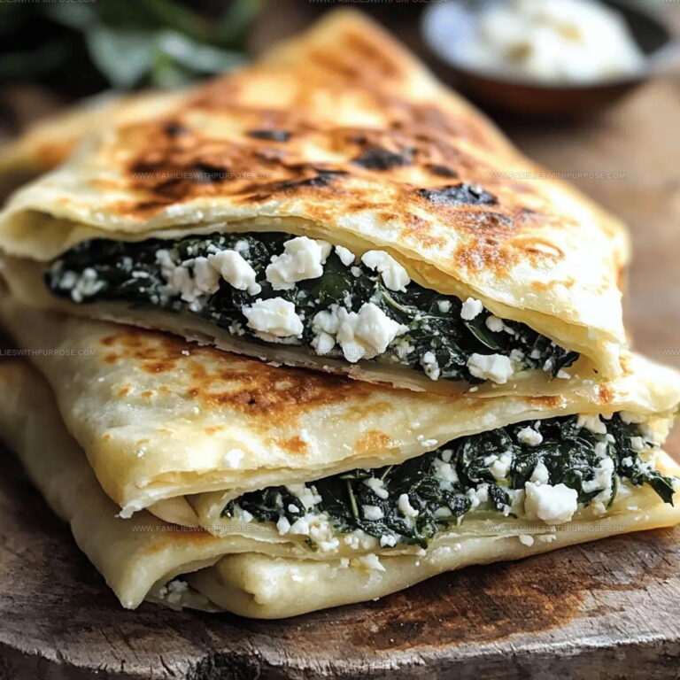 Homemade Spinach Feta Gozleme Recipe