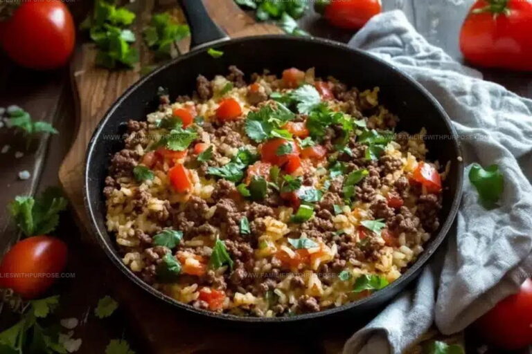 Hearty Ground Beef and Rice Skillet Recipe