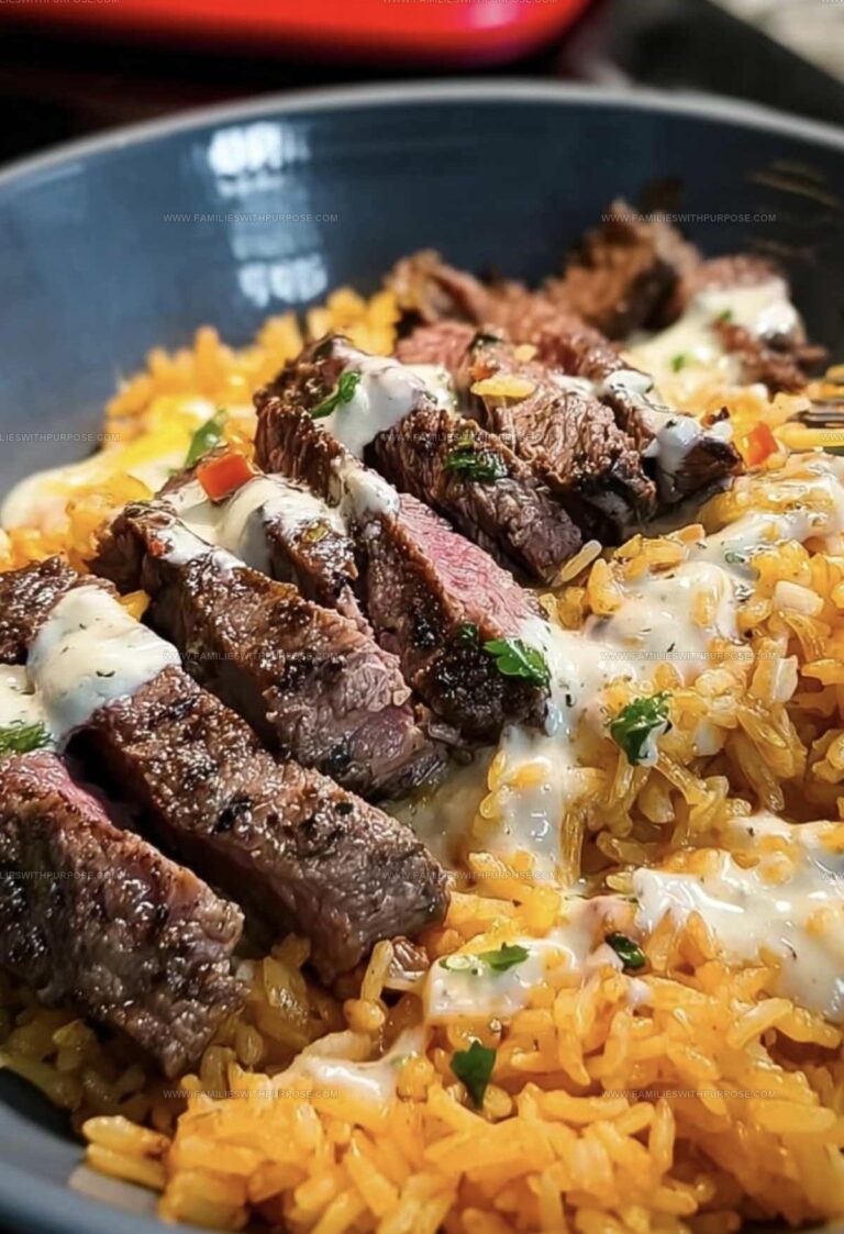 Creamy Skillet Steak Queso Rice Recipe