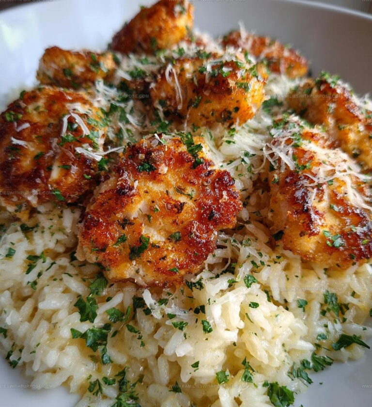 Garlic Butter Chicken Scampi With Parmesan Rice Recipe