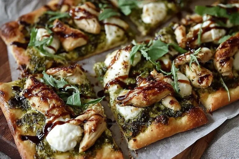 Weeknight Pesto Chicken Flatbread Recipe