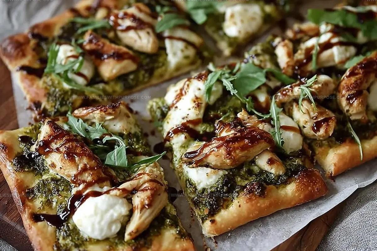 Weeknight Pesto Chicken Flatbread Recipe