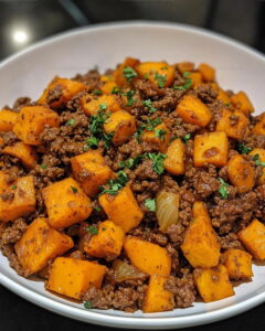 Ground Beef Sweet Potato Skillet Recipe