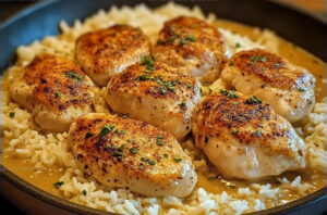Comfort Smothered Chicken And Rice Recipe