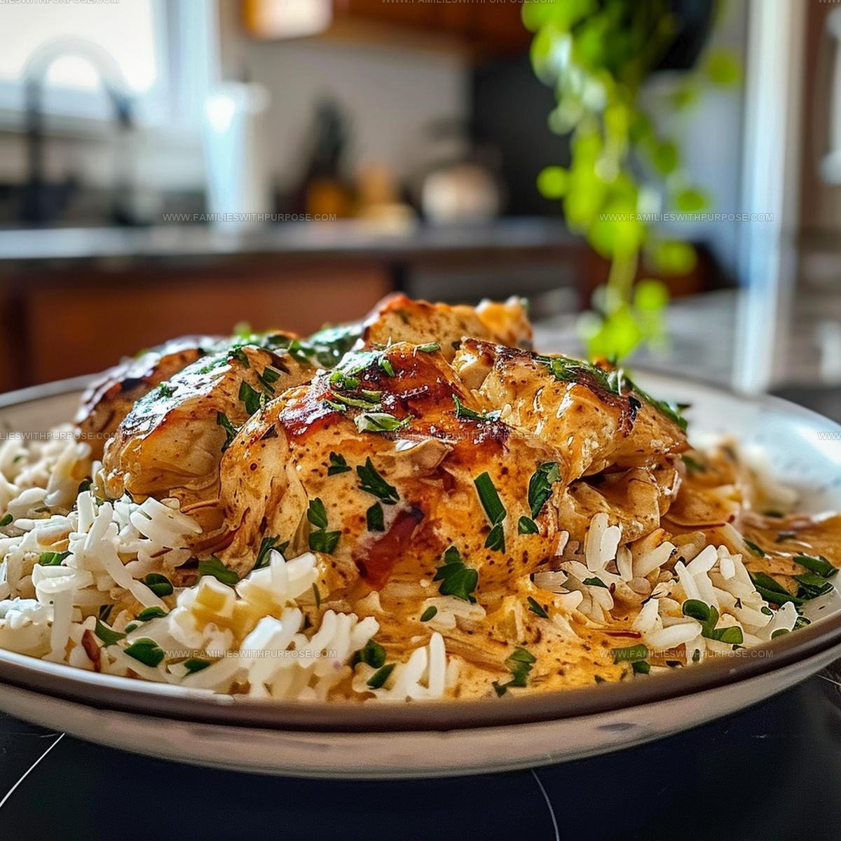 Skillet Style Smothered Chicken And Rice Recipe