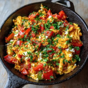 Menemen Turkish Egg Scramble Recipe