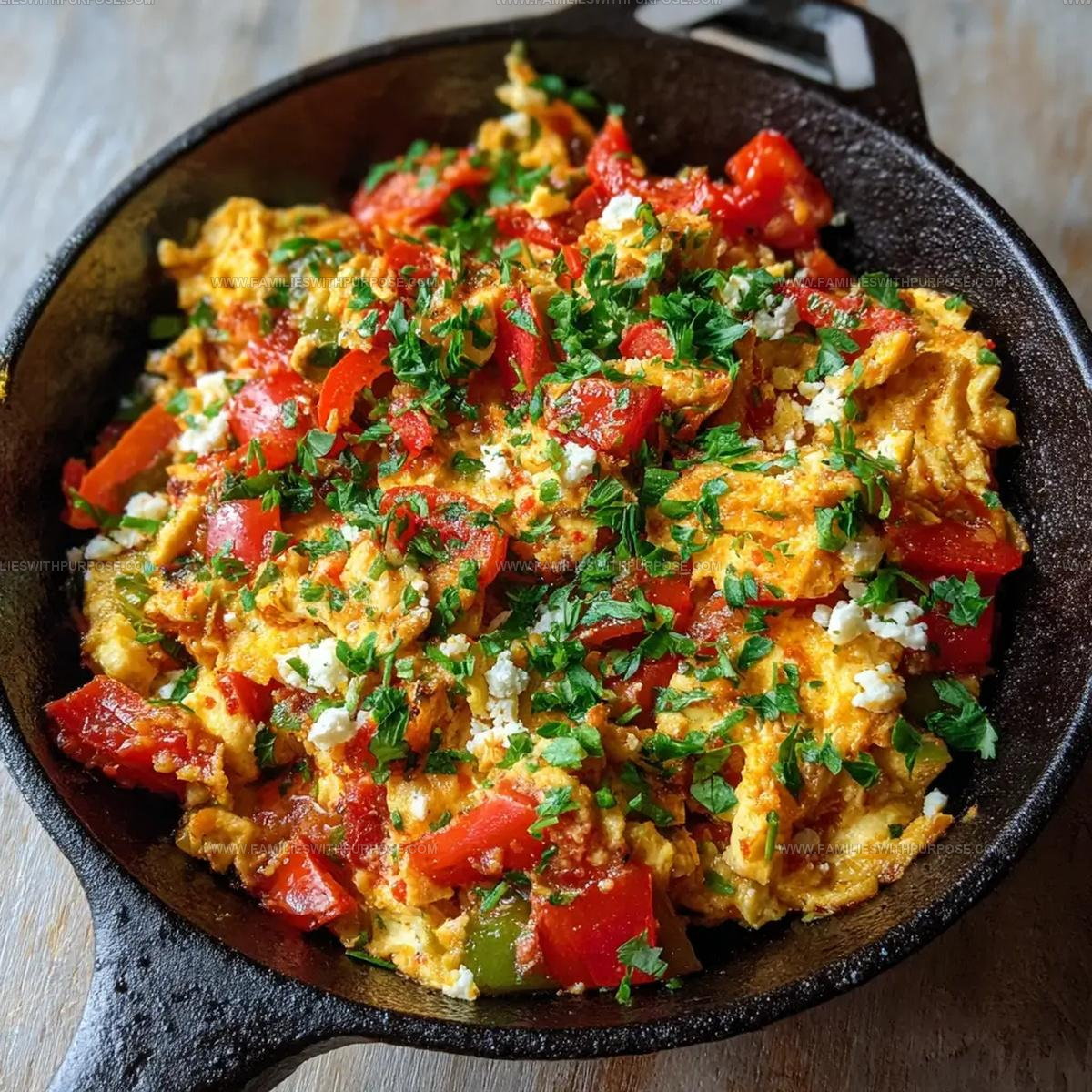 Menemen Turkish Egg Scramble Recipe