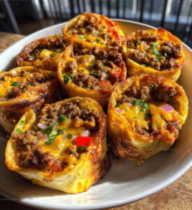 Cheesy Beefy Rolls Up Recipe