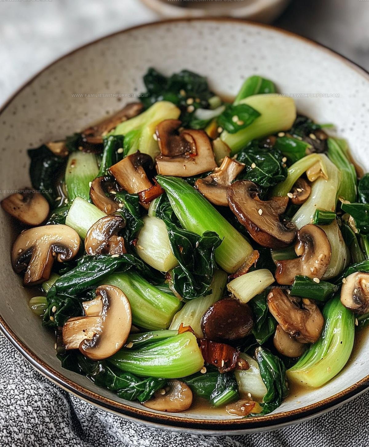 Chinese Chili Bok Choy Mushroom Stir Fry Recipe