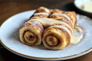Golden Cinnamon Roll French Toast Roll-Ups Recipe