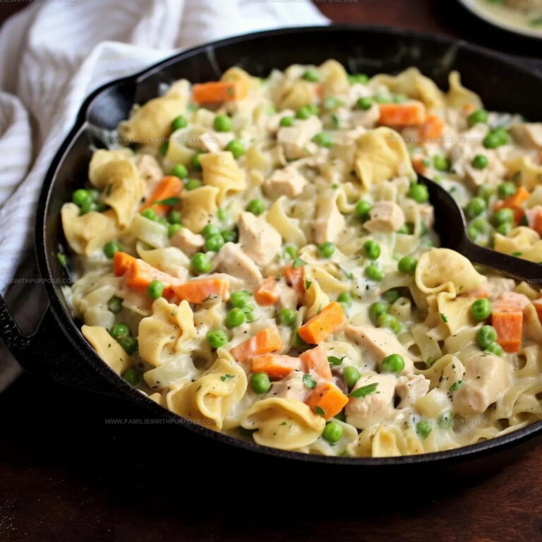 Comfort-Style Chicken Pot Pie Noodle Skillet Recipe