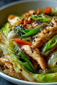 Chinese-Style Chicken Cabbage Stir Fry Recipe