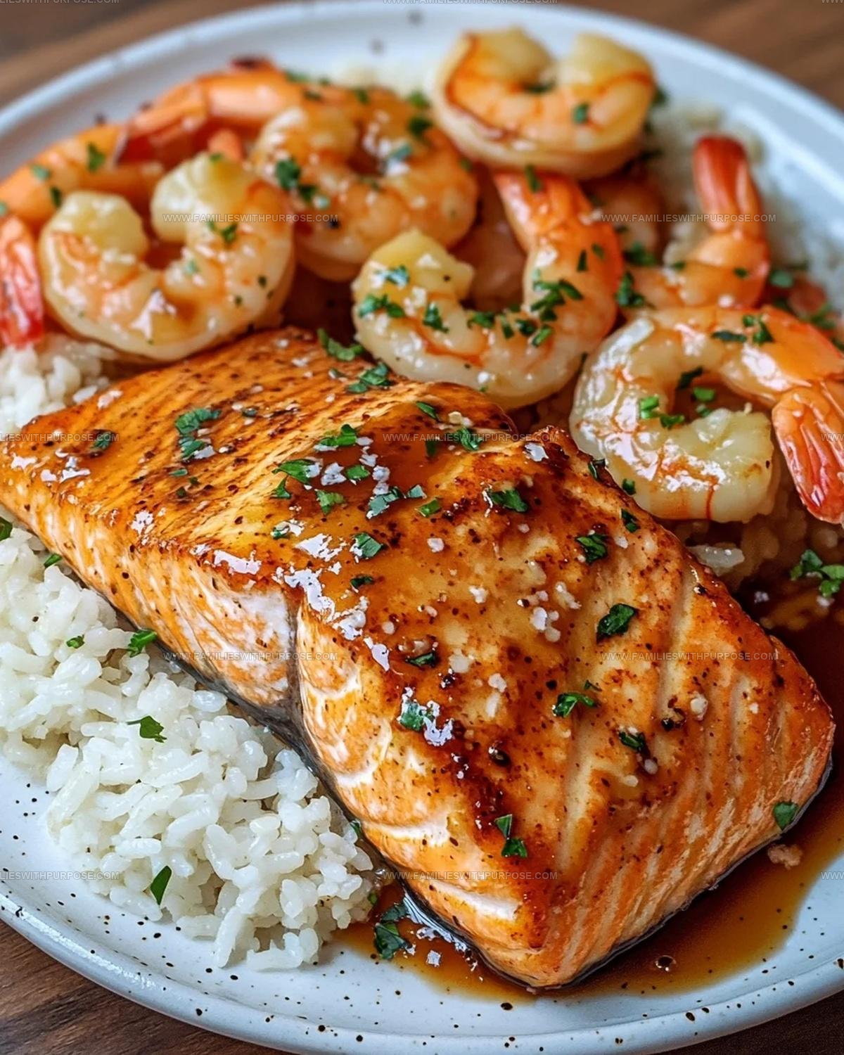 Honey Garlic Salmon and Shrimp Recipe