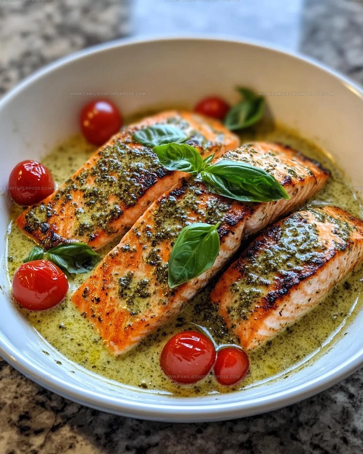 Creamy Pesto Salmon Recipe
